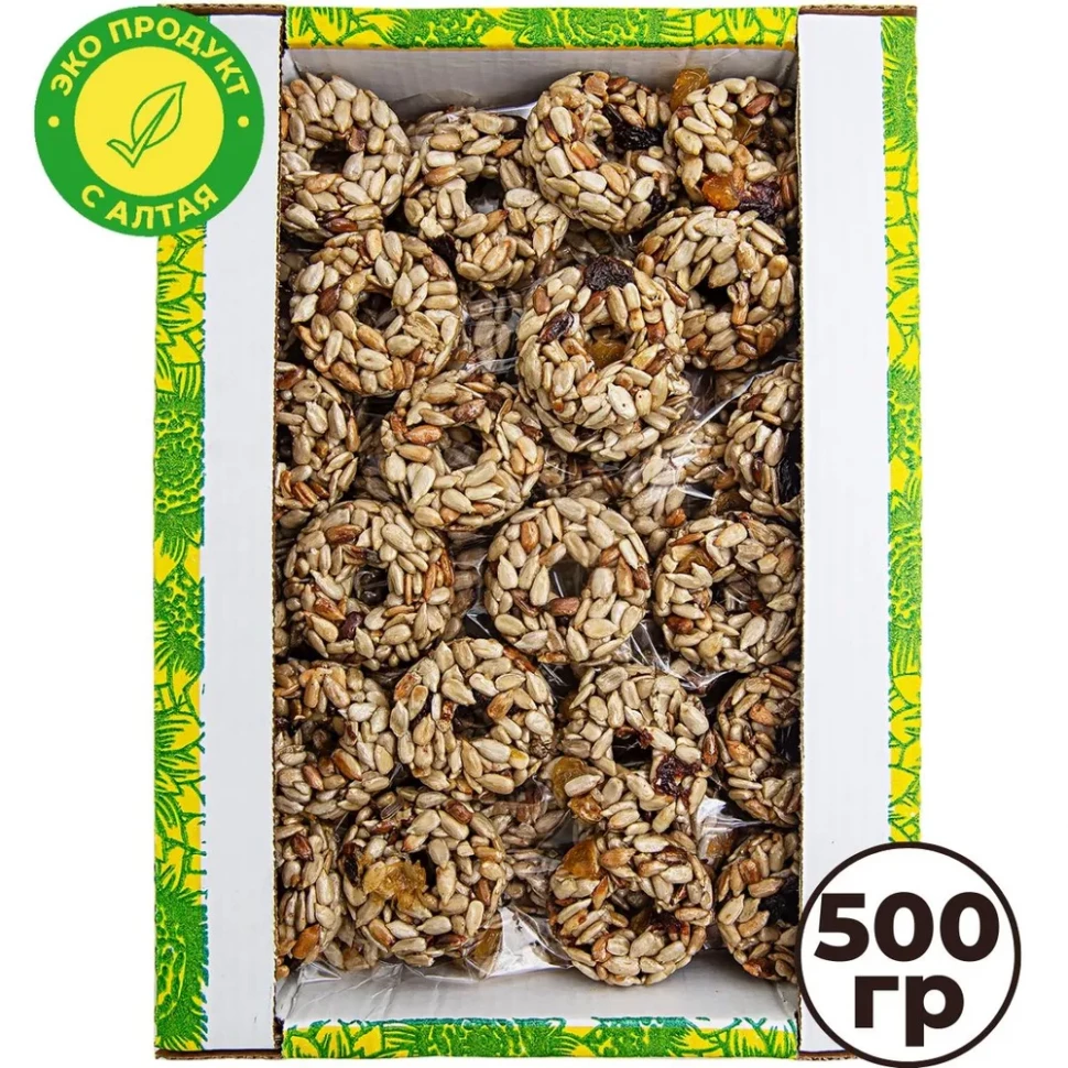  Козинаки из подсолнечника с медом и сухофруктами "Зачетные" 500г в Усинске