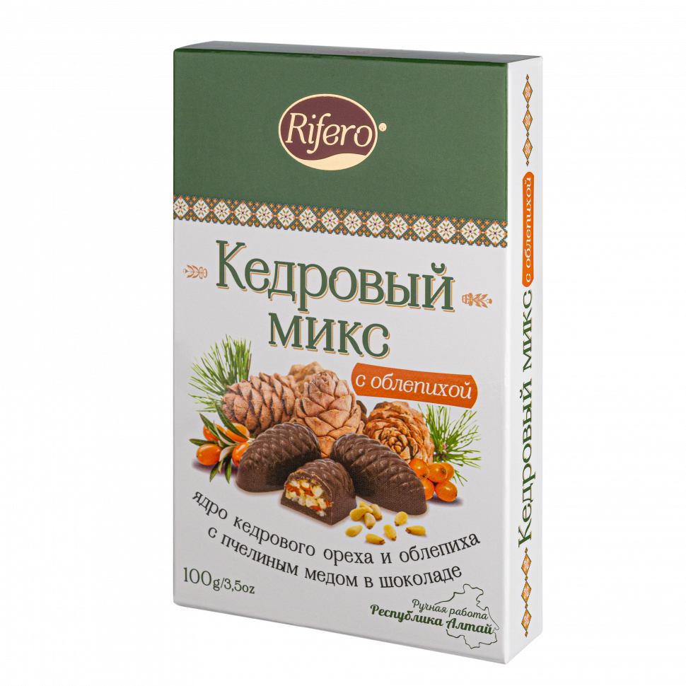  Риф и ко Конфеты "Кедровый микс ОБЛЕПИХА" 100г      в Усинске