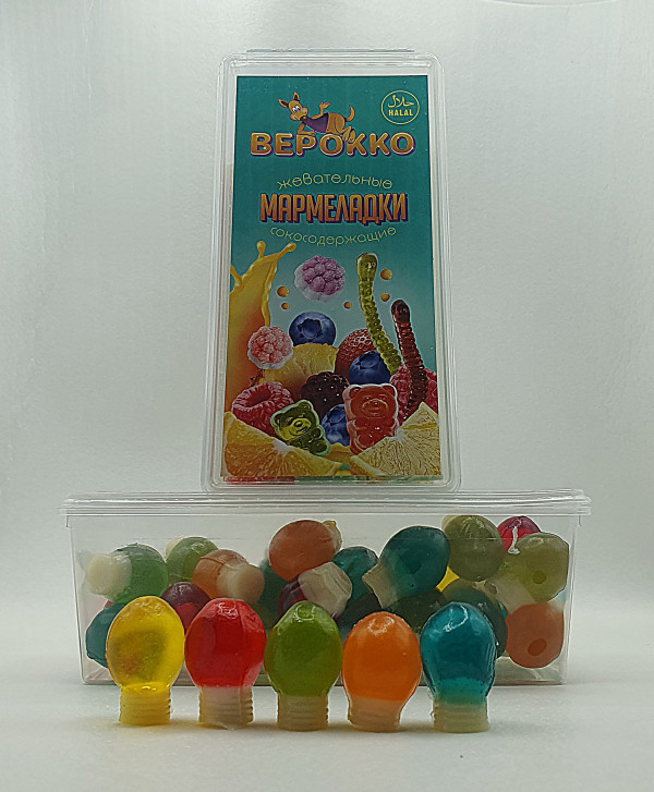 №2 Жевательный мармелад Лампочки, 250г      в Усинске