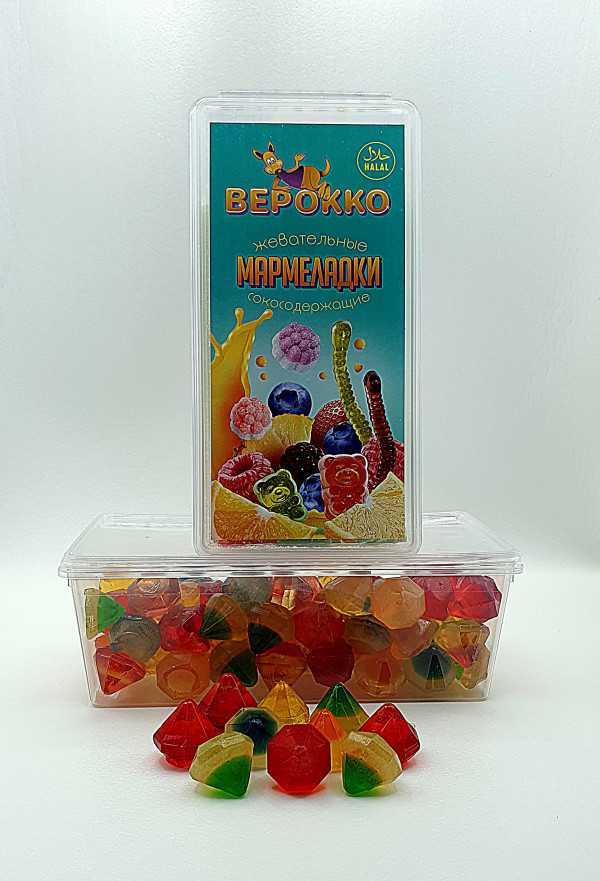 №2 Жевательный мармелад Самоцветы, 250г      в Усинске